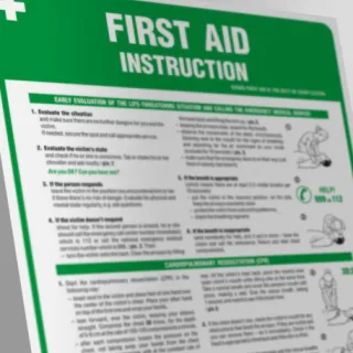 Angielska instrukcja udzielania pierwszej pomocy- First aid instruction (IAA11_AN)