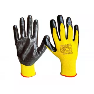 Rękawice ochronne nylonowe żółte M-GLOVE N1003