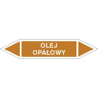Tabliczka na rurociągi Olej opałowy znak na płycie PCV (R-OCP17)