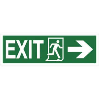 Znak exit w prawo na Folii Świecącej (987-02)