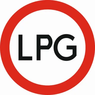 Znak metalowy płaski 40cm LPG