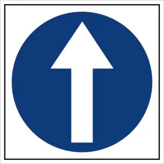 Znak nakaz jazdy prosto (703-01)