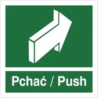 Znak pchać push (większy) na Płycie Świecącej (817-03)