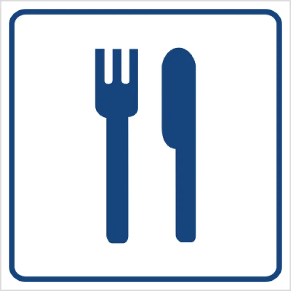 Znak restauracja, stołówka, jadłodajnia na Folii Samoprzylepnej (823-52)