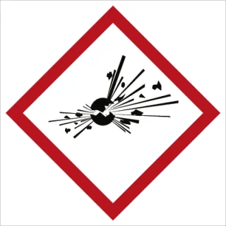 Znak substancja wybuchowa na Folii Samoprzylepnej (700-23) (36 szt)