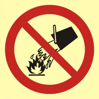 Znak Zakaz gaszenia wodą system TD (BA003)