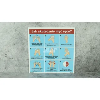 Instrukcja mycia rąk na Folii Samoprzylepnej (422 E-173)
