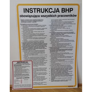 Instrukcja BHP 422-06 1000mm x 750mm lub każda inna instrukcja na zamówienie i w dowolnym formacie