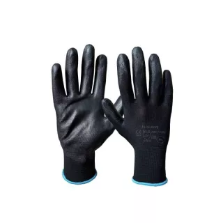Rękawice ochronne poliestrowe M-Glove PU1001 czarne