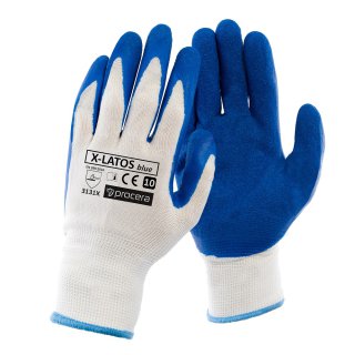 Rękawice ochronne powlekane lateksem X-LATOS BLUE