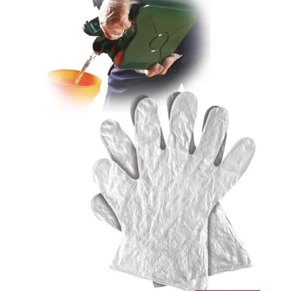 Rękawice ochronne foliowe (jednorazowe 100szt.) L