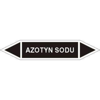 Tabliczka na rurociągi Azotyn sodu znak na płycie PCV