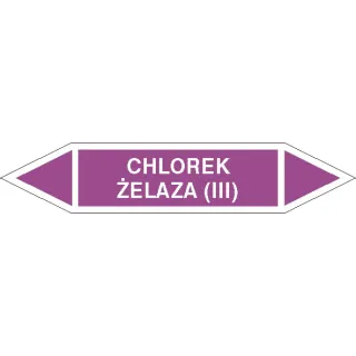 Tabliczka na rurociągi Chlorek żelaza (III) znak na płycie PCV (R-KZ01)