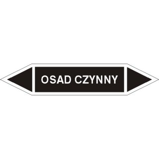 Tabliczka na rurociągi Osad czynny znak na płycie PCV