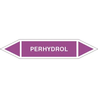 Tabliczka na rurociągi Perhydrol znak na płycie PCV (R-KZ15)