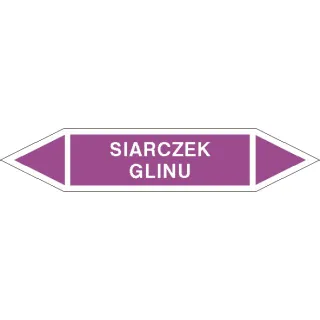 Tabliczka na rurociągi Siarczek glinu znak na płycie PCV (R-KZ20)