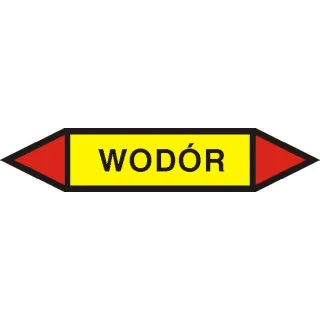 Tabliczka na rurociągi Wodór znak na płycie PCV (R-G14)