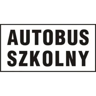 Znak Autobus szkolny na płycie PCV (SA031)