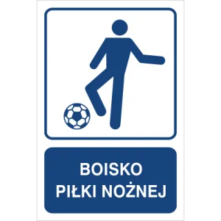 Znak boisko piłki nożnej na płycie PCV (823-154)
