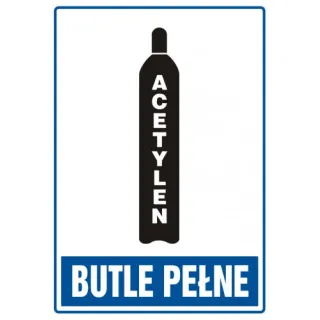 Znak Butle pełne- acetylen (PA004)