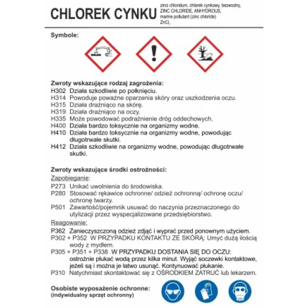 Znak Chlorek cynku (LC026)