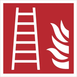 Znak drabina pożarowa na Folii Świecącej (F03)