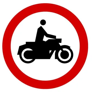 Znaki drogowe Zakaz wjazdu motocykli