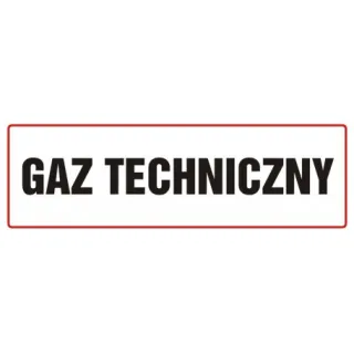 Znak Gaz techniczny na Płycie PCV (ND011)