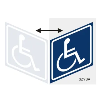 Znak inwalida (znak dwustronny do naklejenia na szybę) na Folii Samoprzylepnej (820-03)