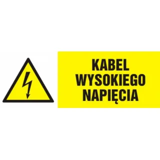 Znak Kabel wysokiego napięcia na Folii Samoprzylepnej (HB005)