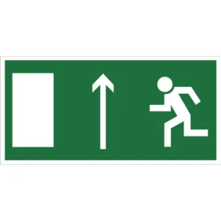 Znak kierunek do wyjścia drogi ewakuacyjnej w górę na Folii Świecącej (101-01)