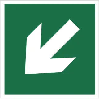 Znak kierunek drogi ewakuacyjnej na Folii Świecącej (113)