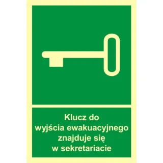 Znak klucz do wyjścia ewakuacyjnego znajduję się w sekretariacie TD (AC033)