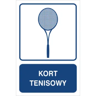 Znak kort tenisowy na Folii Samoprzylepnej (823-153)
