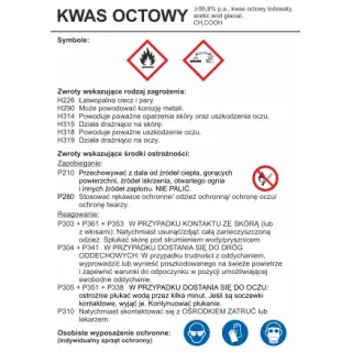 Znak Kwas octowy (LC005)