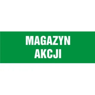 Znak Magazyn akcji płyta zwykła PCV (NA109)