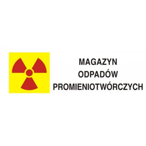 Znak Magazyn odpadów promieniotwórczych na Folii Samoprzylepnej (KA012)