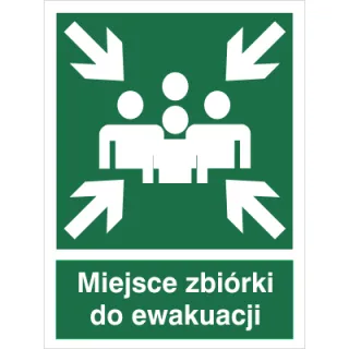 Znak miejsce zbiórki do ewakuacji na Folii Świecącej (120)