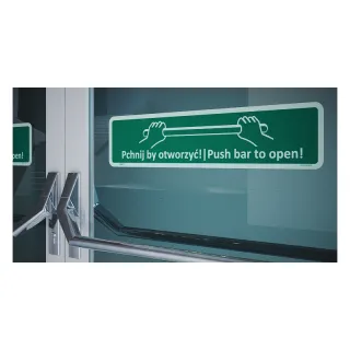 Znak na drzwi Pchnij by otworzyć BOLD E306