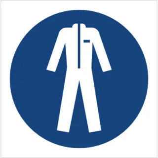 Znak nakaz stosowania odzieży ochronnej na Folii Samoprzylepnej (M10) (ISO 7010)