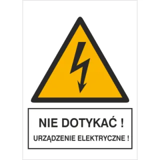 Znak nie dotykać Urządzenie elektryczne na Folii Samoprzylepnej (330-16)