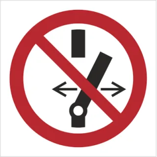 Znak Nie przełączaj na Folii Samoprzylepnej (P31) (ISO 7010)
