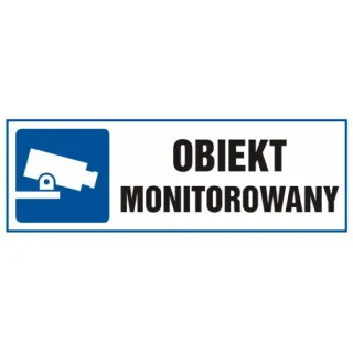 Znak Obiekt monitorowany na płycie PCV (TA002)