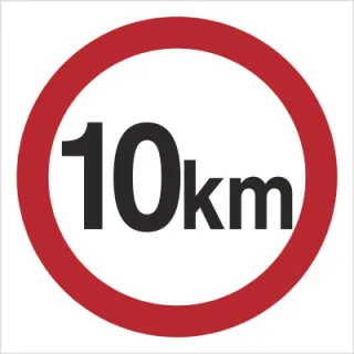 Znak ograniczenie prędkości do 10 km (702-03)
