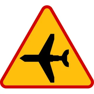 Znak ostrzegawczy METALOWY Lotnisko (A26)