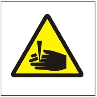 Znak Ostrzeżenie przed obcięciem palców na Folii Samoprzylepnej (336)