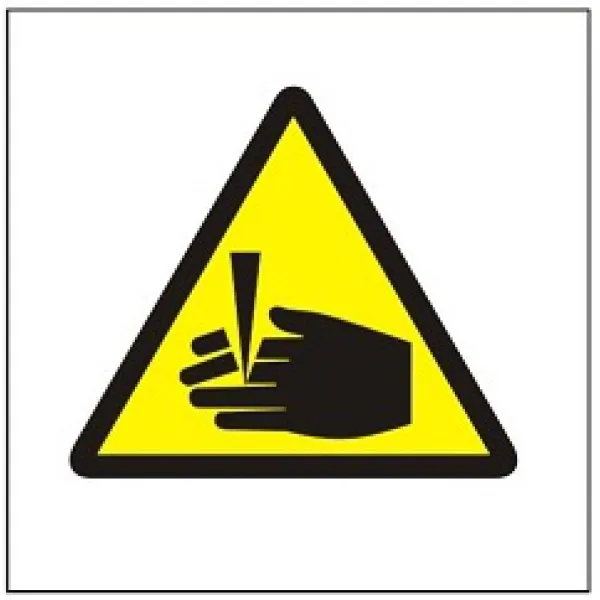Znak Ostrzeżenie przed obcięciem palców na Folii Samoprzylepnej (336)