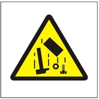 Znak ostrzeżenie przed pracami na wysokości na płycie PCV (324)
