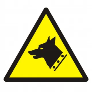 Znak ostrzeżenie przed złym psem na Folii Samoprzylepnej (GDW013)
