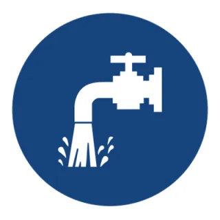 Znak Oszczędzaj wodę na płycie PCV (411-01)